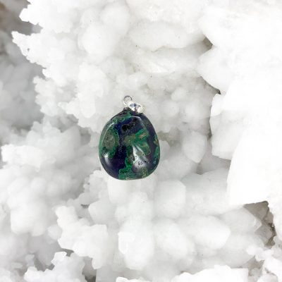 Azurite Malachite | Tumble Pendant with Stirling Silver | Wholesale Crystals | Brisbane | Australia