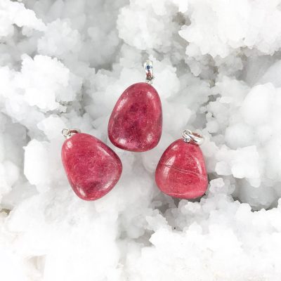 Thulite | Tumble Pendant with Stirling Silver | Wholesale Crystals | Brisbane | Australia