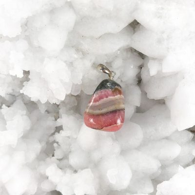 Rhodochrosite | Tumble Pendant with Stirling Silver | Wholesale Crystals | Brisbane | Australia