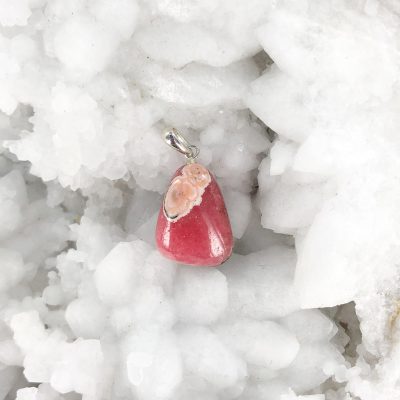 Rhodochrosite | Tumble Pendant with Stirling Silver | Wholesale Crystals | Brisbane | Australia